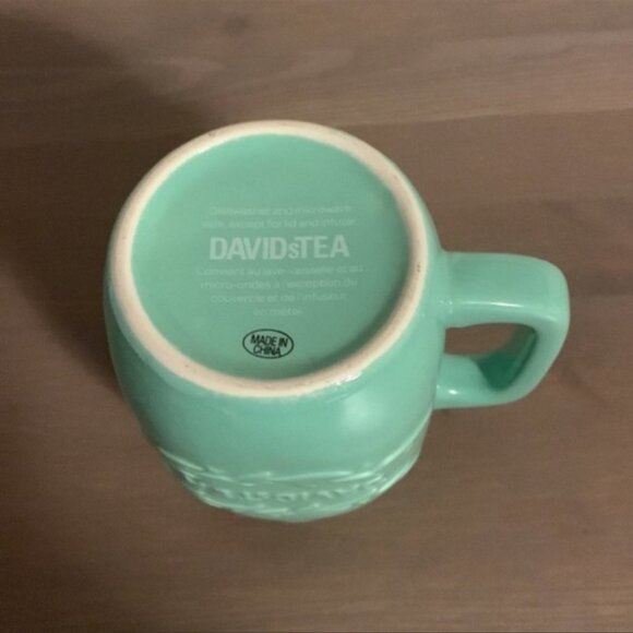 David’s Tea Tiffany Blue Ceramic Mason Jar Mug - Picture 5 of 7
